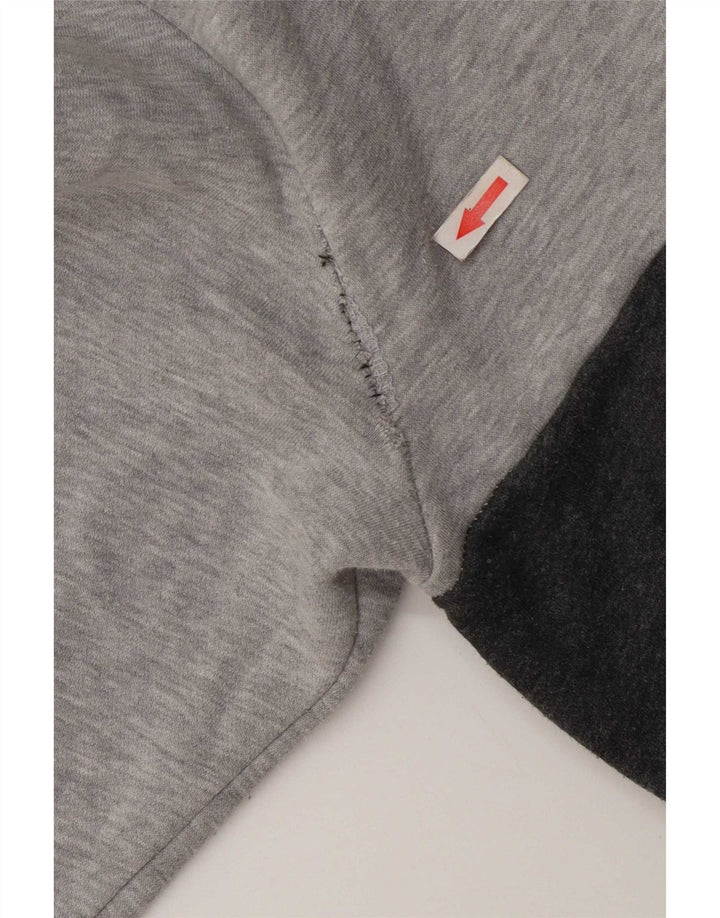 Fila moletom masculino jumper grande cinza colorblock algodão