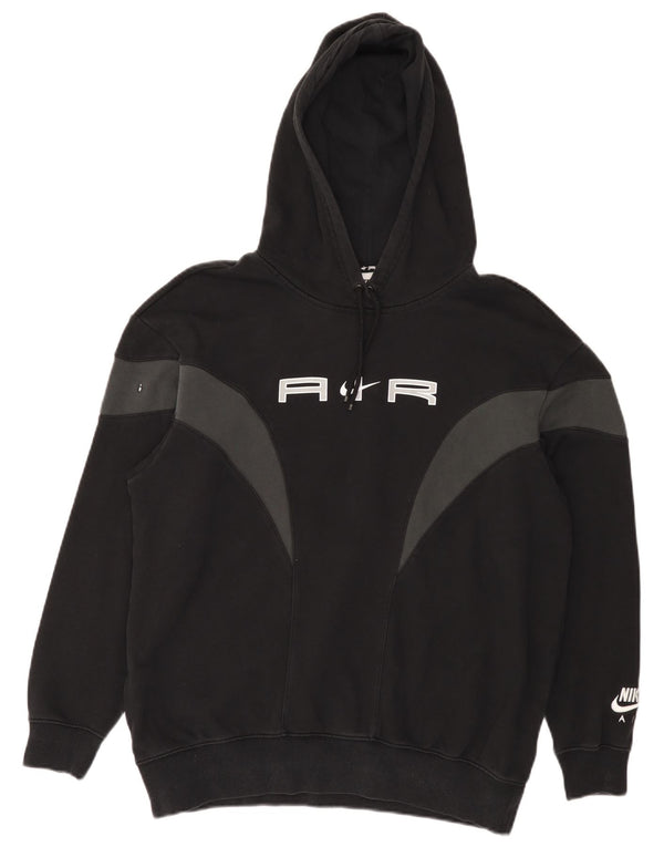 Nike masculino gráfico solto ajuste moletom com capuz XS preto colorblock algodão