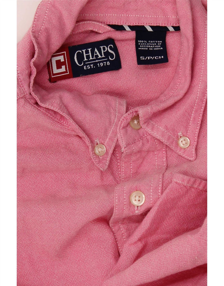 Camisa masculina Chaps pequena algodão rosa