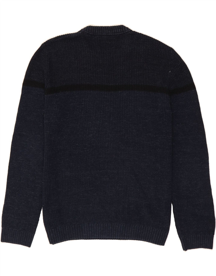 JACK & JONES Mens Crew Neck Jumper Sweater XL Navy Blue Cotton Vintage Jack & Jones and Second-Hand Jack & Jones from Messina Hembry 