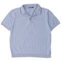 Camisa polo masculina Marks & Spencer de algodão azul médio