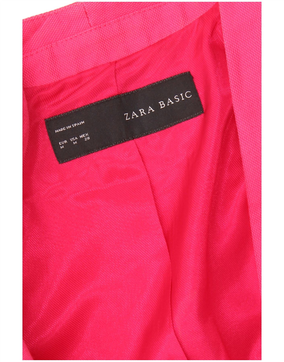 ZARA Womens 1 Button Blazer Jacket UK 12 Medium Pink