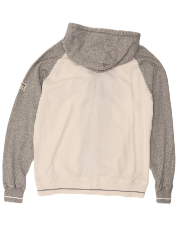 Suéter masculino Champion com capuz e zíper gráfico XL branco algodão colorido