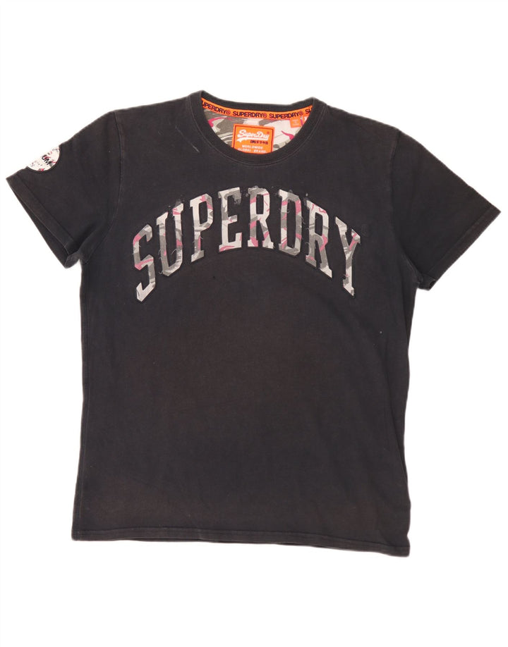 Camiseta gráfica masculina Superdry Top XL algodão preto