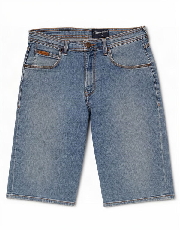Shorts jeans Wrangler masculino regular W31 algodão azul médio