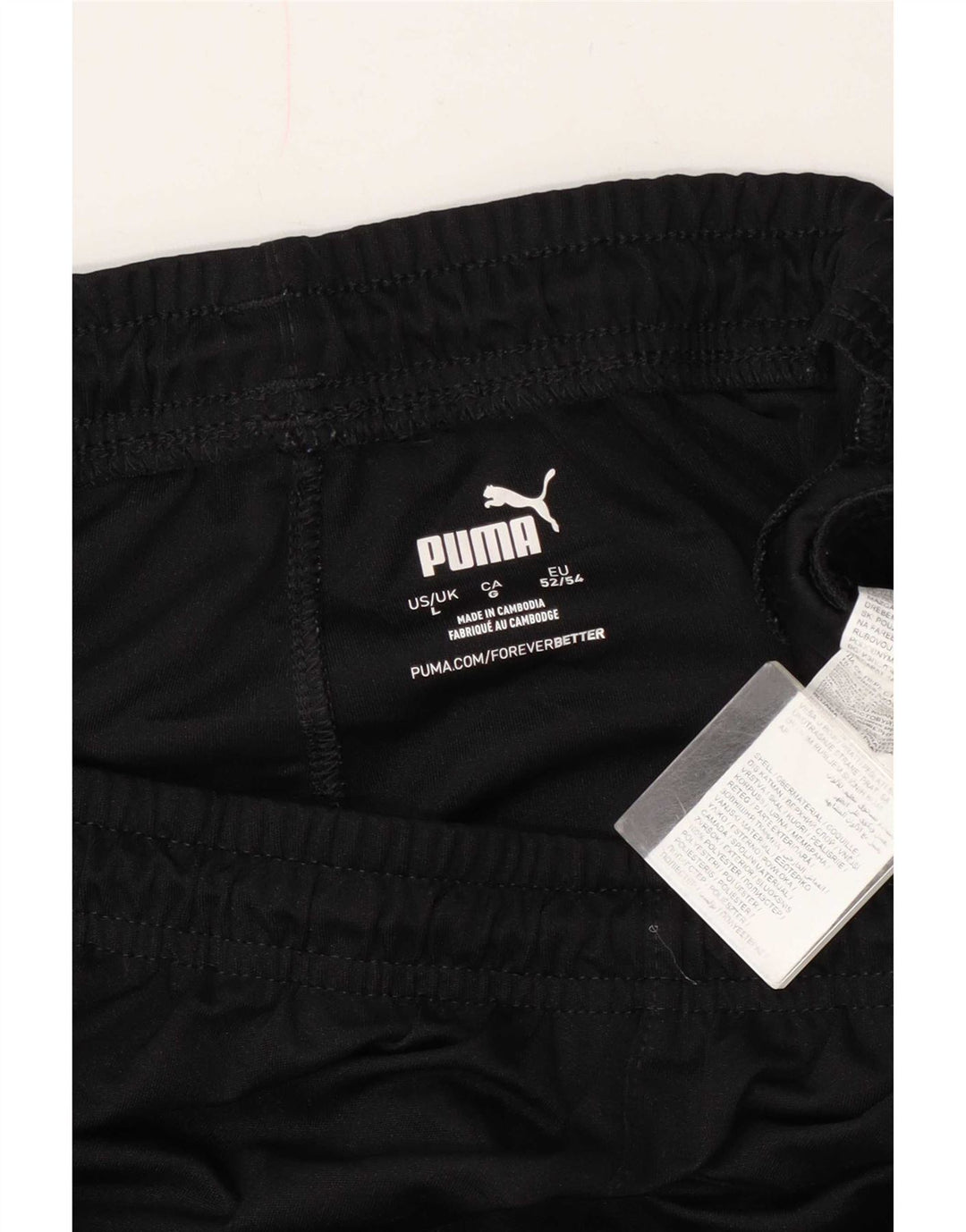 Shorts esportivos masculinos Puma grande poliéster preto