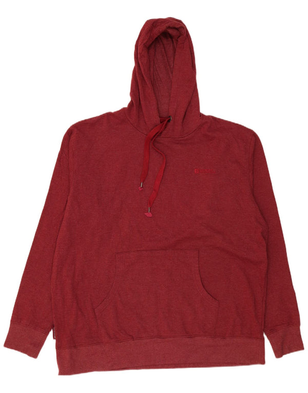 Mountain Warehouse Mens Hoodie Jumper 2XL Algodão Borgonha