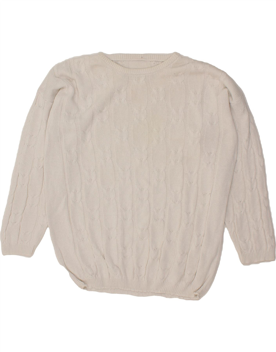 VINTAGE Womens Boat Neck Jumper Sweater UK 18 XL White Vintage Vintage and Second-Hand Vintage from Messina Hembry 