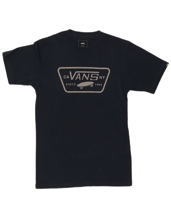 Camiseta Vans Masculina Classic Fit Graphic Top Pequeno Algodão Azul Marinho
