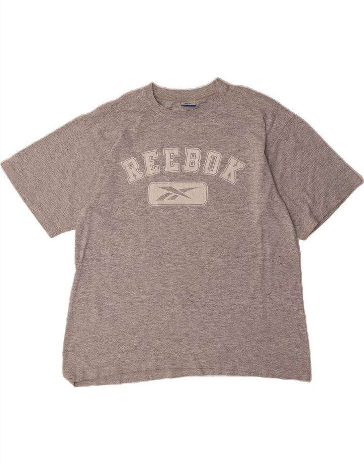 REEBOK Mens Graphic T-Shirt Top Large Grey Vintage Reebok and Second-Hand Reebok from Messina Hembry 