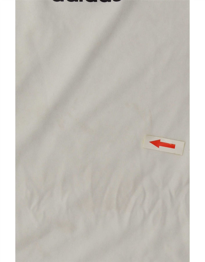 Adidas Mens Aeroready Camiseta Top Pequeno Branco Colorblock Poliéster