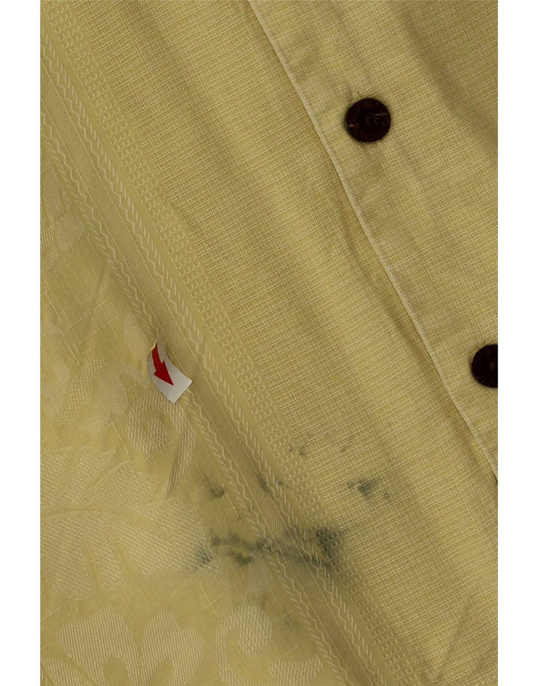 Camisa masculina de manga curta Tommy Bahama seda floral amarela média