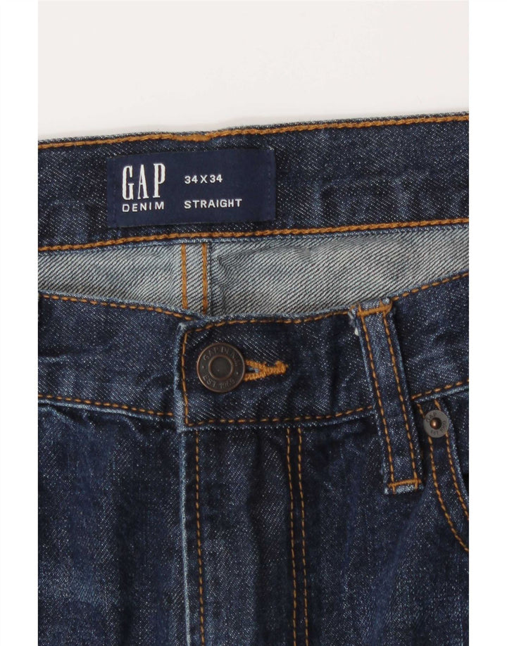 Gap Mens Straight Jeans W34 L31 Navy Blue Cotton