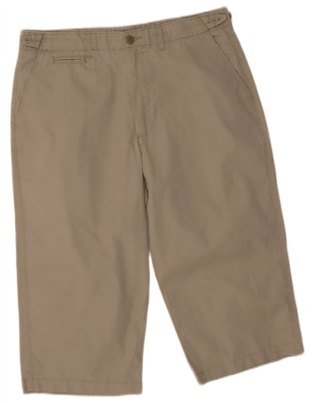 Bermuda masculina Marks & Spencer Blue Harbor W34 grande algodão bege