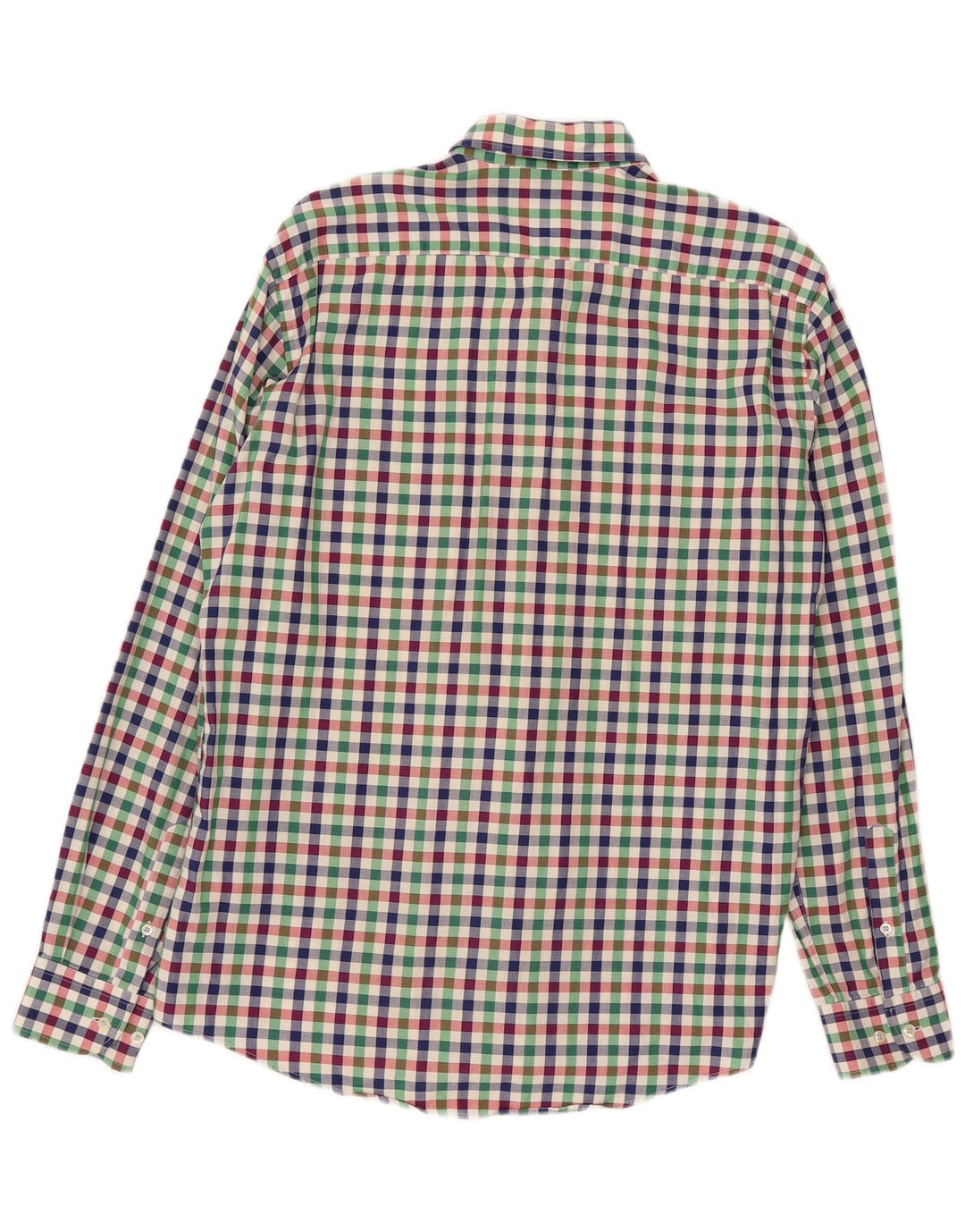 Camisa masculina de flanela Lacoste Slim Fit tamanho 42 grande guingão multicolorido