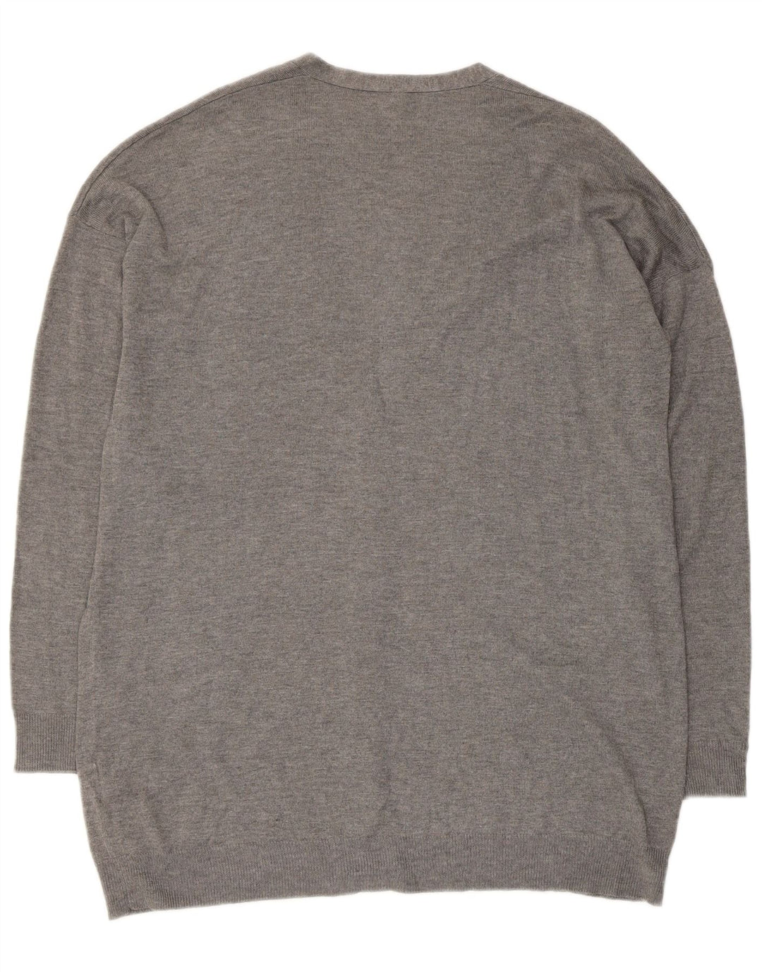 Suéter cardigã feminino BENETTON UK 14 viscose cinza médio