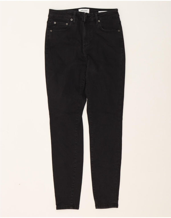 Calça jeans feminina Jack Wills Aimie cintura média W28 L30 algodão preto