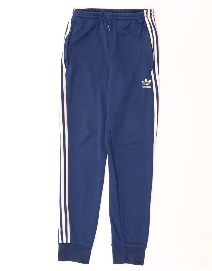 ADIDAS Mens Calças de treino Joggers Médio Azul Marinho Poliéster