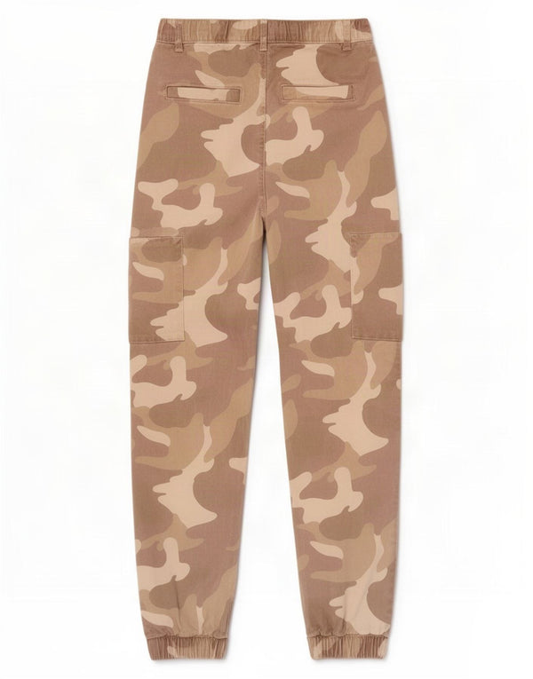 Calça jogger feminina Hollister pequena W26 L26 marrom camuflada