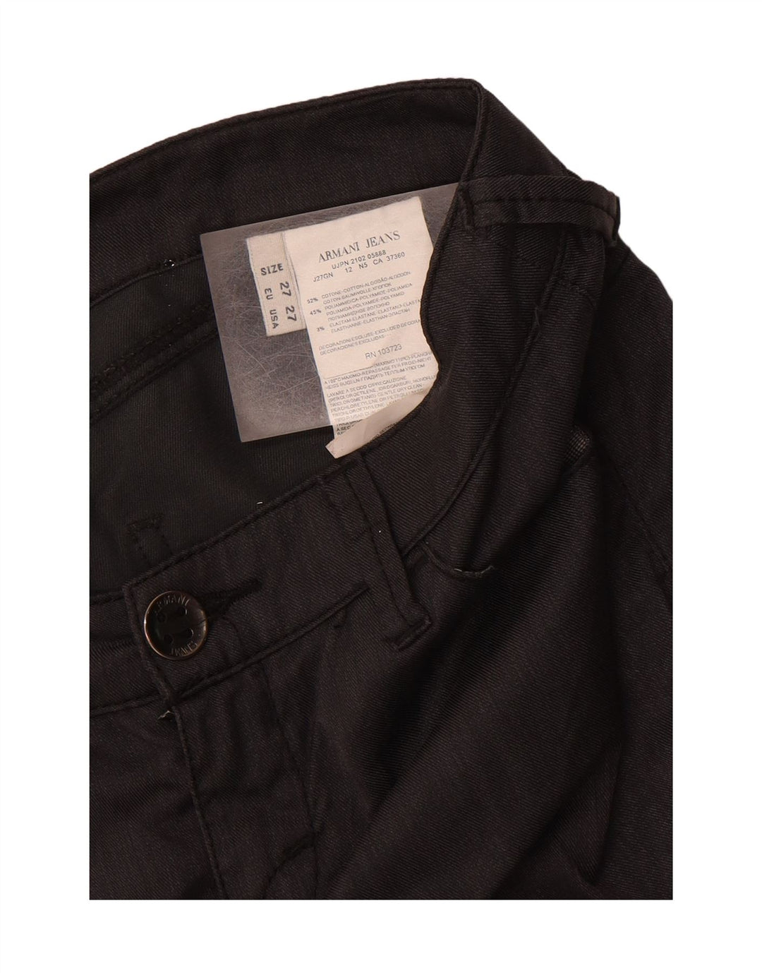 Calça feminina reta casual ARMANI W27 L30 algodão cinza