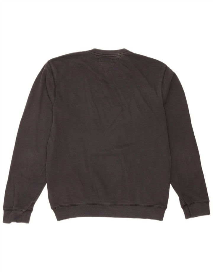 Tommy Hilfiger moletom masculino jumper médio algodão preto