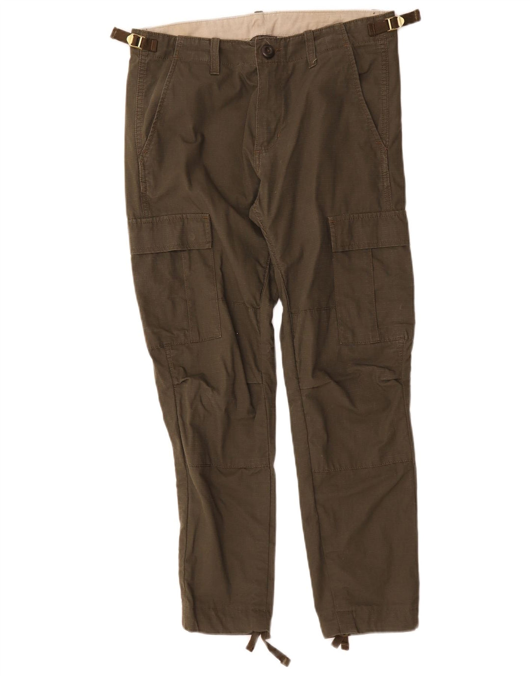 Calça Carhartt Feminina Slim Cargo W29 L26 Algodão Cáqui