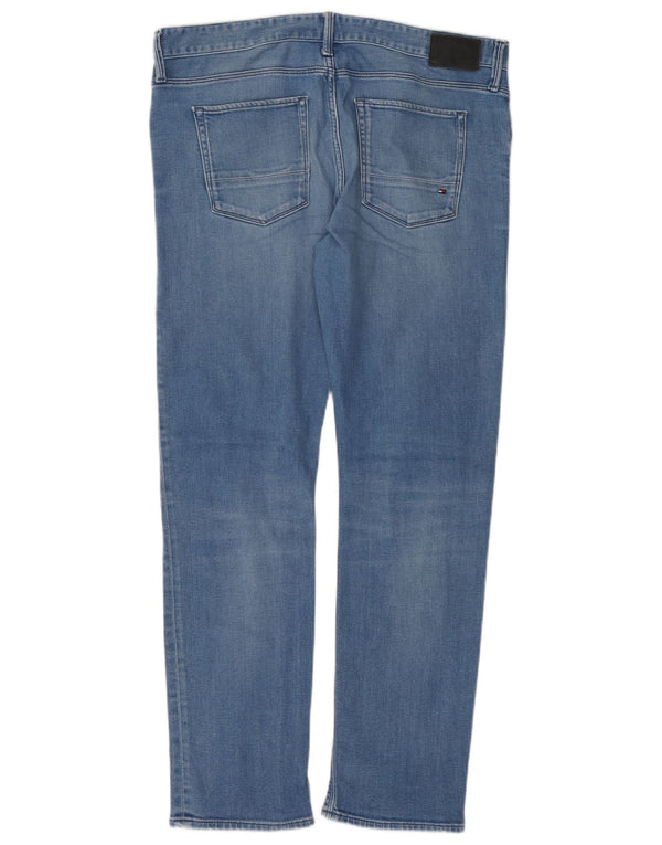 Tommy Hilfiger Masculino Bleecker Slim Jeans W36 L32 Azul Algodão