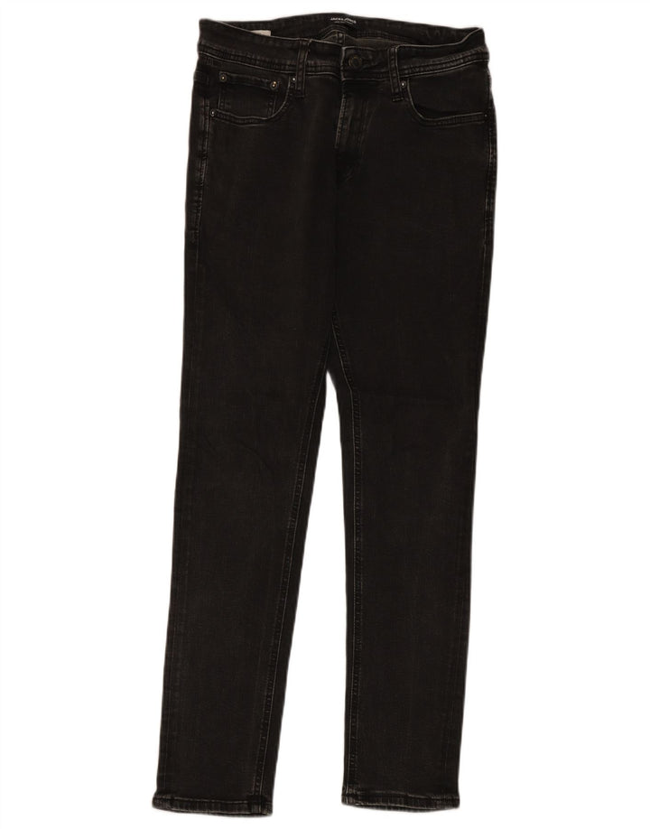 Jeans masculinos Jack & Jones Slim W30 L30 cinza algodão