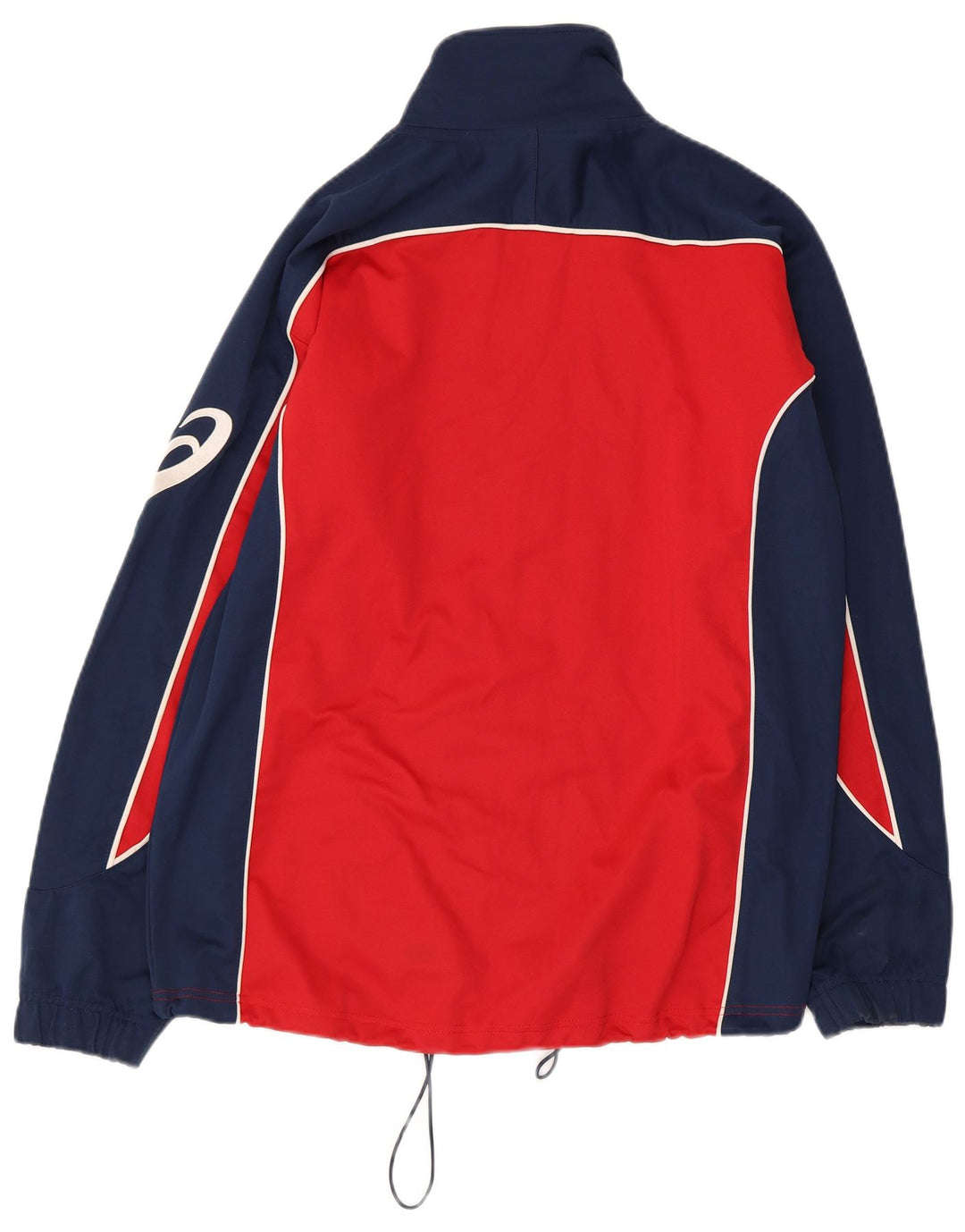 ASICS Mens Treino Top Jacket Medium Red Colourblock Poliéster