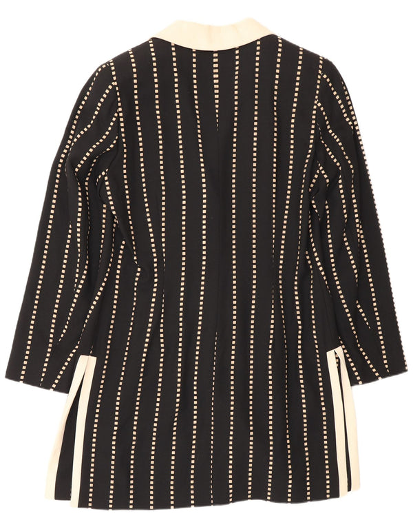 Jaqueta blazer feminina Edward Longline com 3 botões IT 46 listrada preta grande
