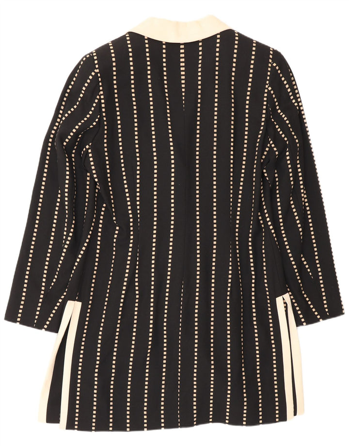 Jaqueta blazer feminina Edward Longline com 3 botões IT 46 listrada preta grande