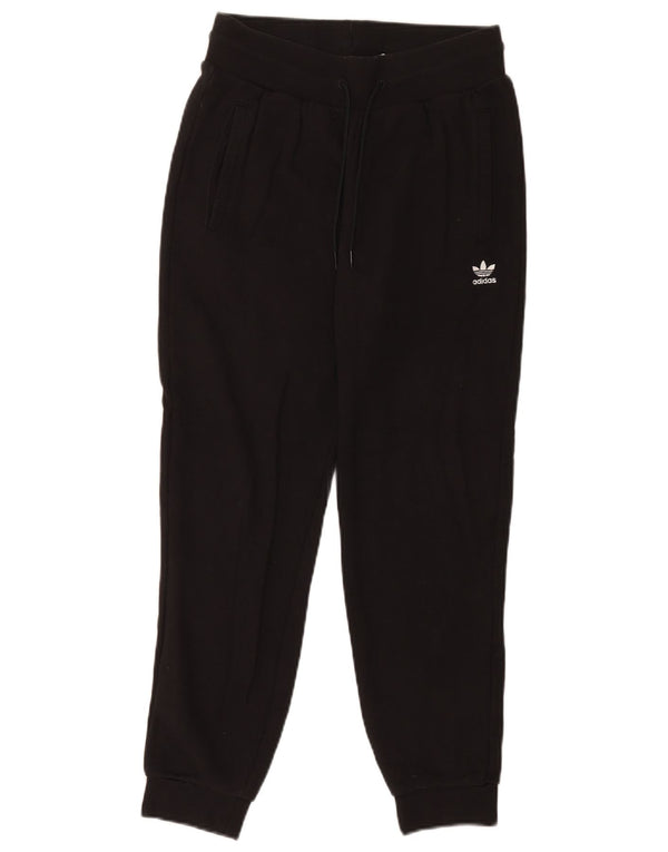 Adidas Womens Tracksuit Calças Joggers UK 10 Pequeno Algodão Preto