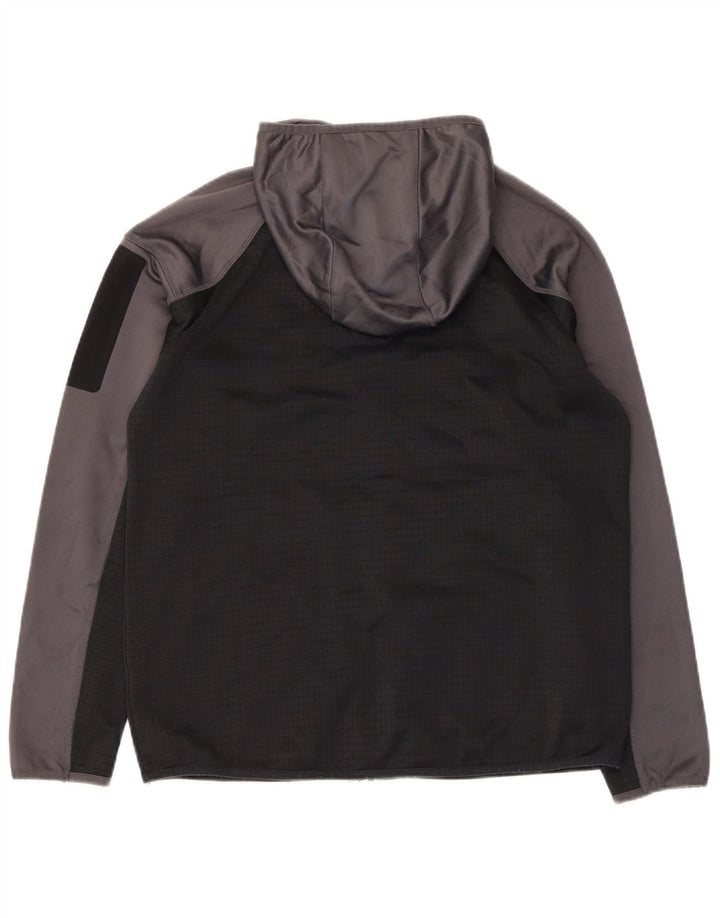 Berghaus Suéter masculino com capuz e zíper 14-15 anos cinza colorblock poliéster