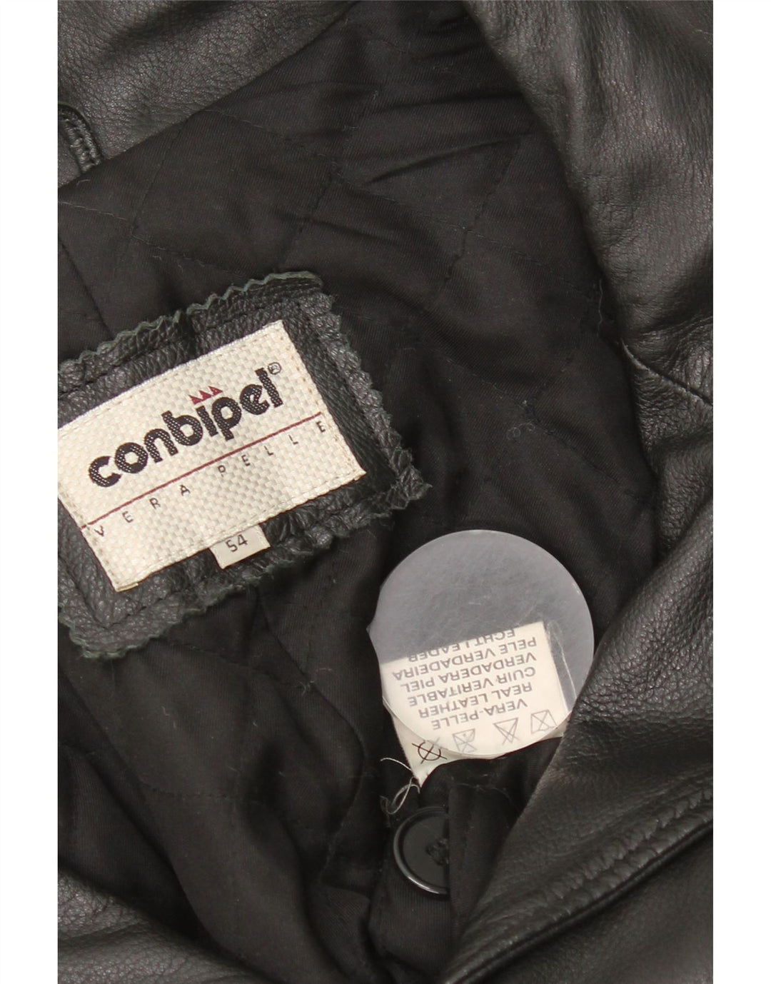 Jaqueta de couro masculina Conbipel IT 54 XL couro preto