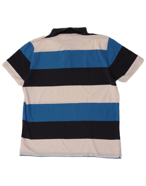 Camisa polo masculina Nike UK 47/48 2XL azul colorblock algodão
