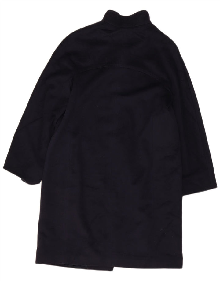 Sobretudo feminino Max Mara Reino Unido 16 grande lã virgem azul marinho