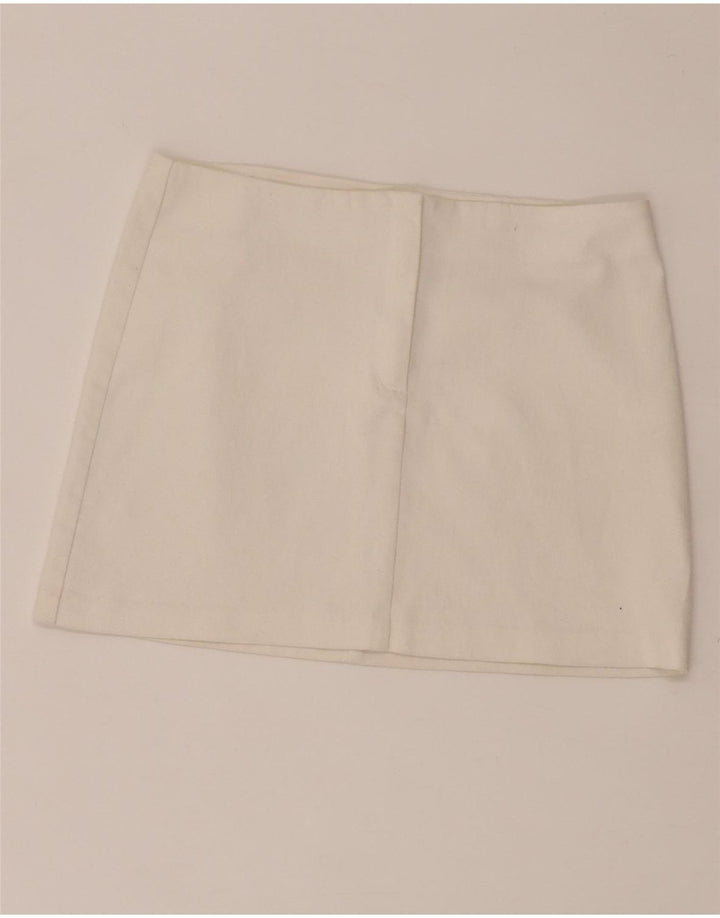 Mini saia feminina Benetton W28 médio branco