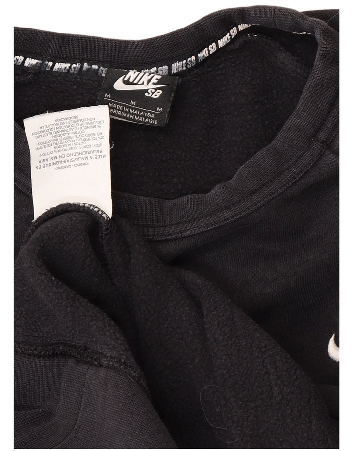 NIKE Mens Graphic Moletom Jumper Médio Algodão Preto