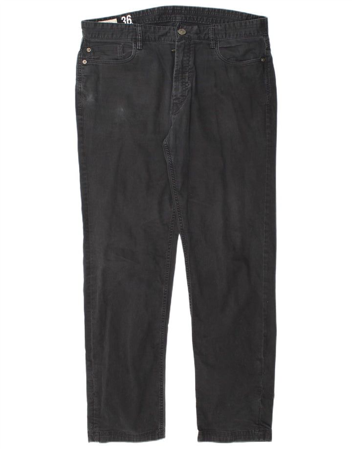 Calça jeans reta masculina FAT FACE W36 L32 algodão preto