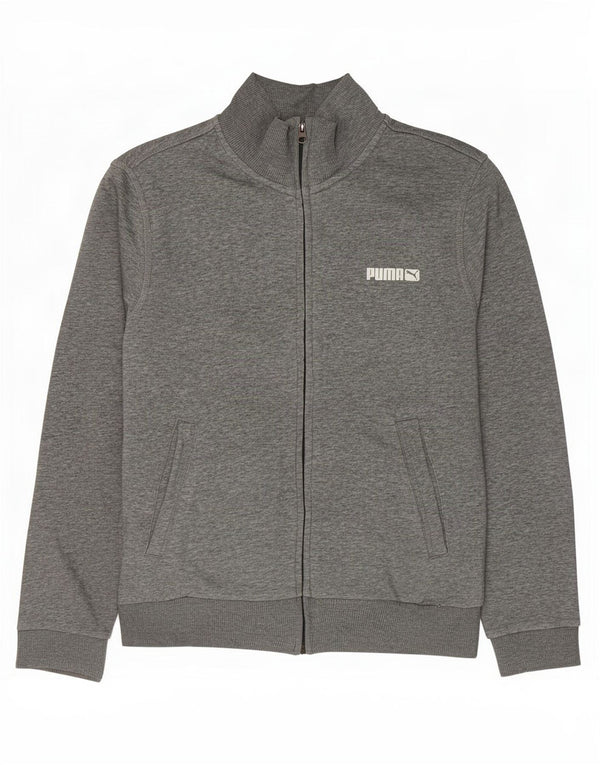 Puma Mens Tracksuit Top Jacket Pequeno Algodão Flecked Cinza
