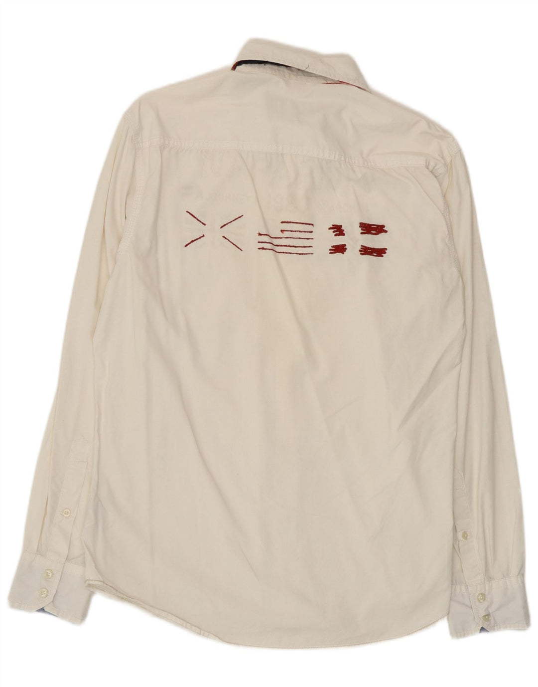 Camisa gráfica masculina Napapijri grande algodão branco