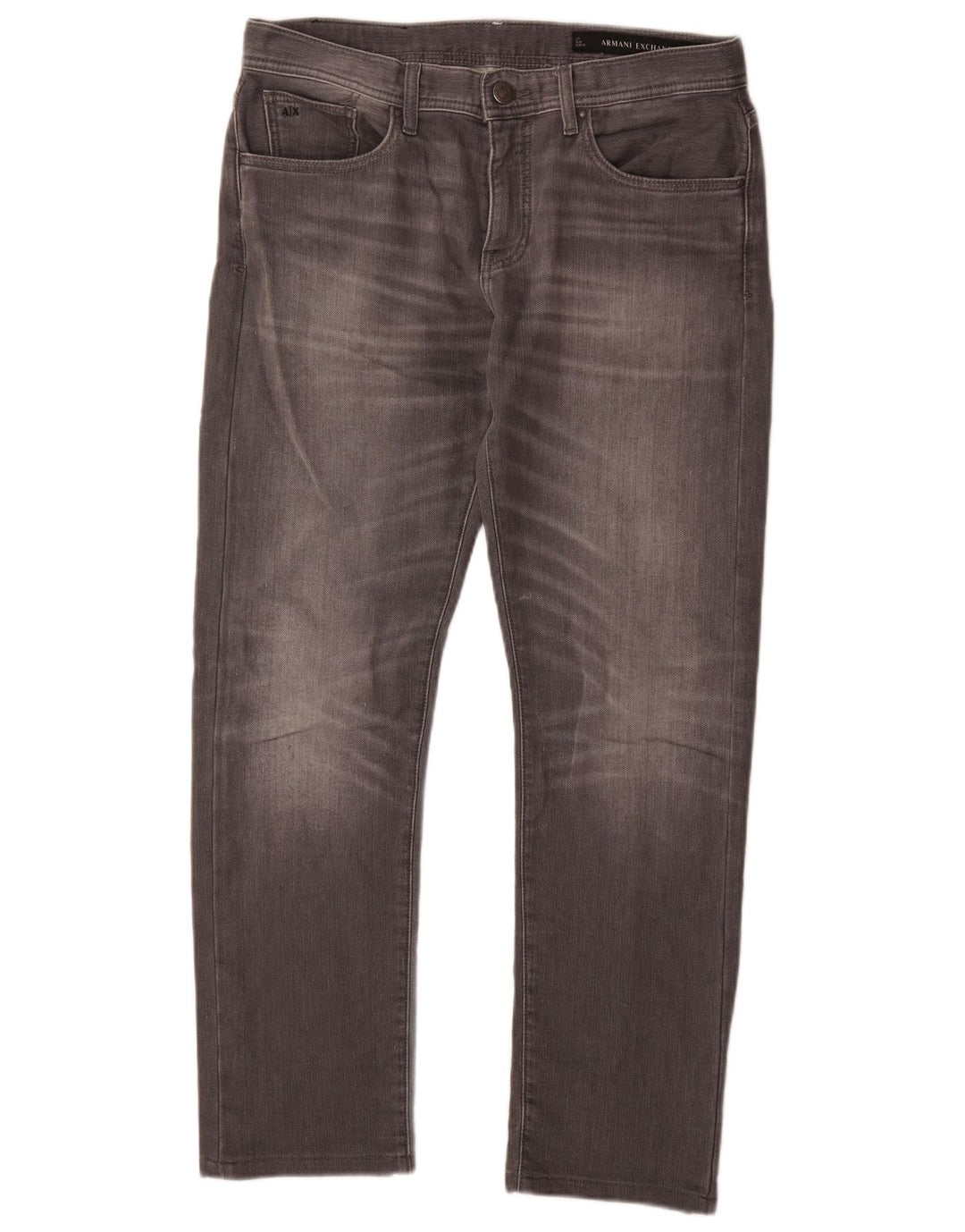 Armani Masculino J13 Slim Jeans W32 L30 Cinza Algodão
