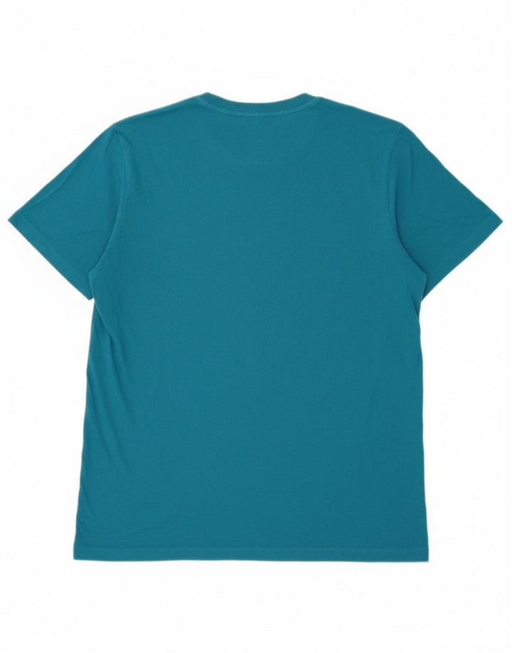 Camiseta feminina Superdry top grande algodão azul