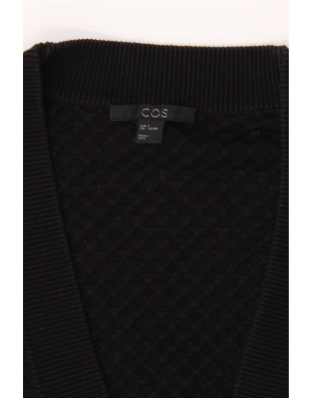 Suéter cardigã feminino Cos Longline UK 10 pequeno preto