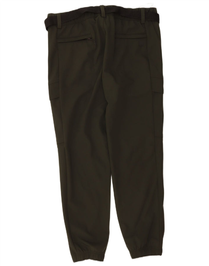 Calça cargo reta masculina Marks & Spencer W36 L31 poliéster cáqui