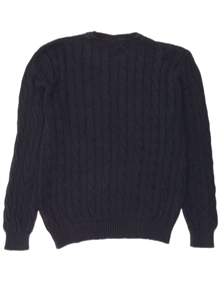 Suéter masculino Kangol com gola redonda XL algodão azul marinho