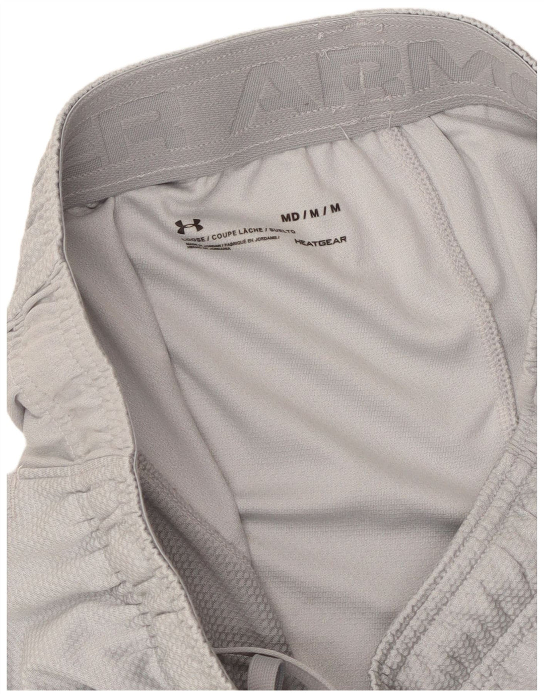 Shorts esportivos masculinos Under Armour Heat Gear cinza médio
