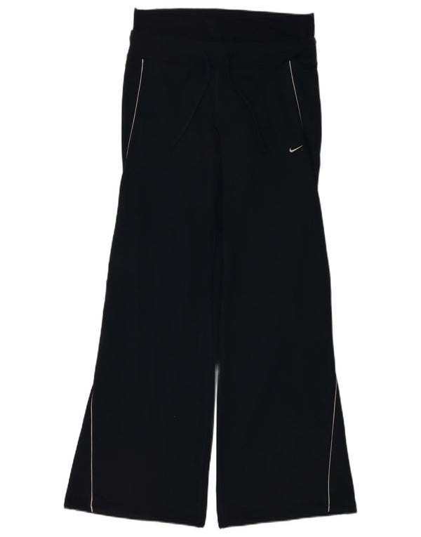 Calça de treino feminina Nike Flare Reino Unido 8/10 pequena azul marinho poliéster