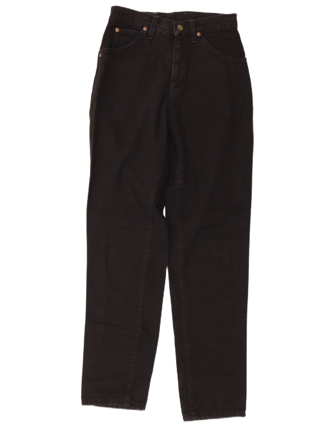 Calça jeans feminina de cintura alta LEE W28 L33 algodão preto