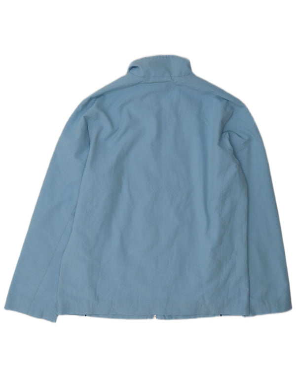 Adidas Womens Tracksuit Top Jacket UK 12 Médio Azul Poliéster